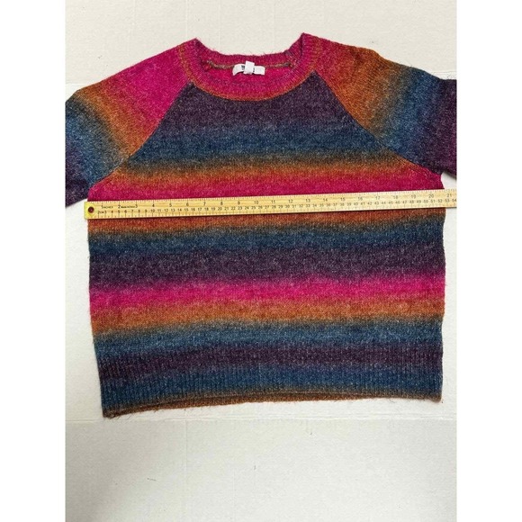 BB DAKOTA STEVE MADDEN Multicolor Stripe Raglan Sweater Size L - Picture 7 of 9